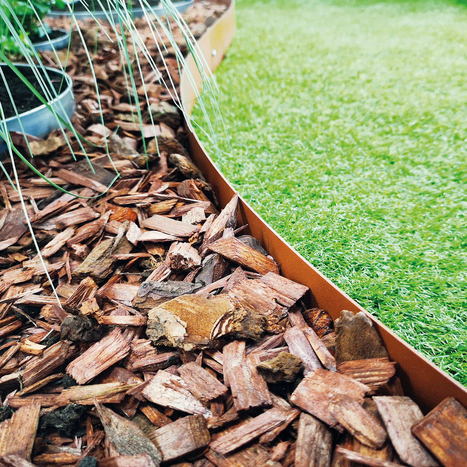 Bordure de pelouse en Corten » SPINA « (set de 2)